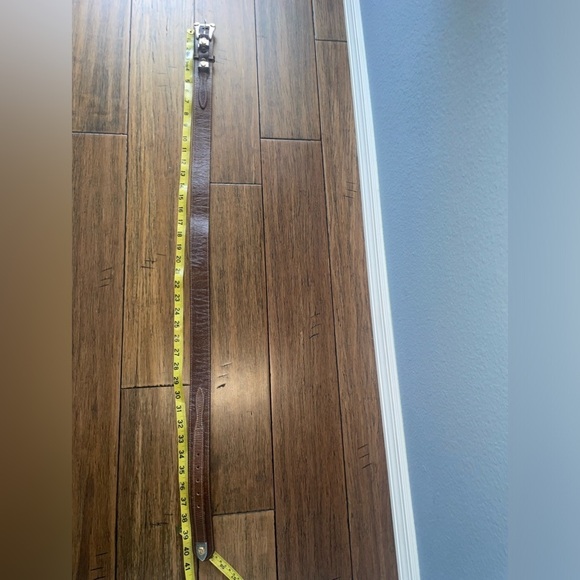 Lizard grab cowhide belt brown belt flower belt country belt southern belt - Picture 3 of 16